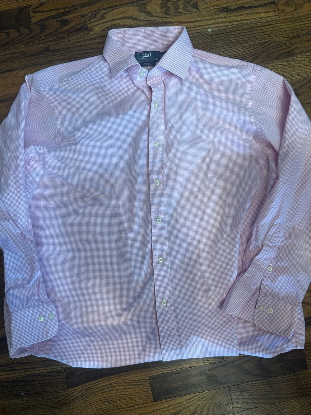 Polo by Ralph Lauren Men’s Pink Micro-Check Dress Shirt
